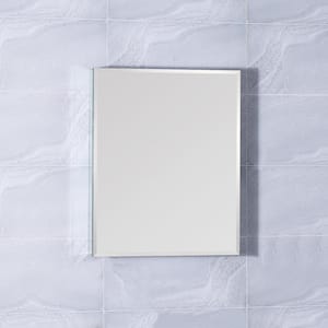 24 in. W x 5 in. H D x 30in. H Rectangular Silver Aluminum Recessed or Surface Mount Medicine Cabinet with Mirror