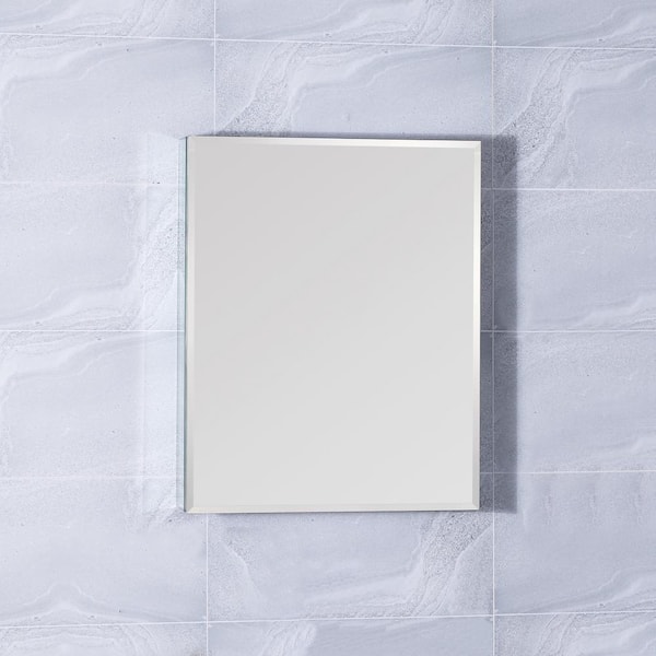 Unbranded 24 in. W x 5 in. H D x 30in. H Rectangular Silver Aluminum Recessed or Surface Mount Medicine Cabinet with Mirror