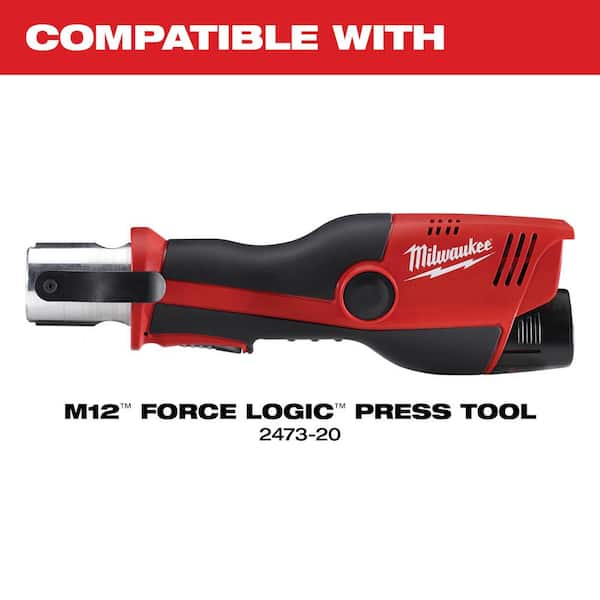 Milwaukee M12 Force Logic 1-1/4 in. Press Tool Jaw 49-16-2453 The Home  Depot