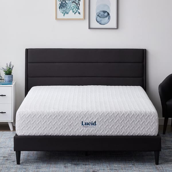 Lucid Comfort Collection SureCool 12in. Medium-Plush Gel Memory