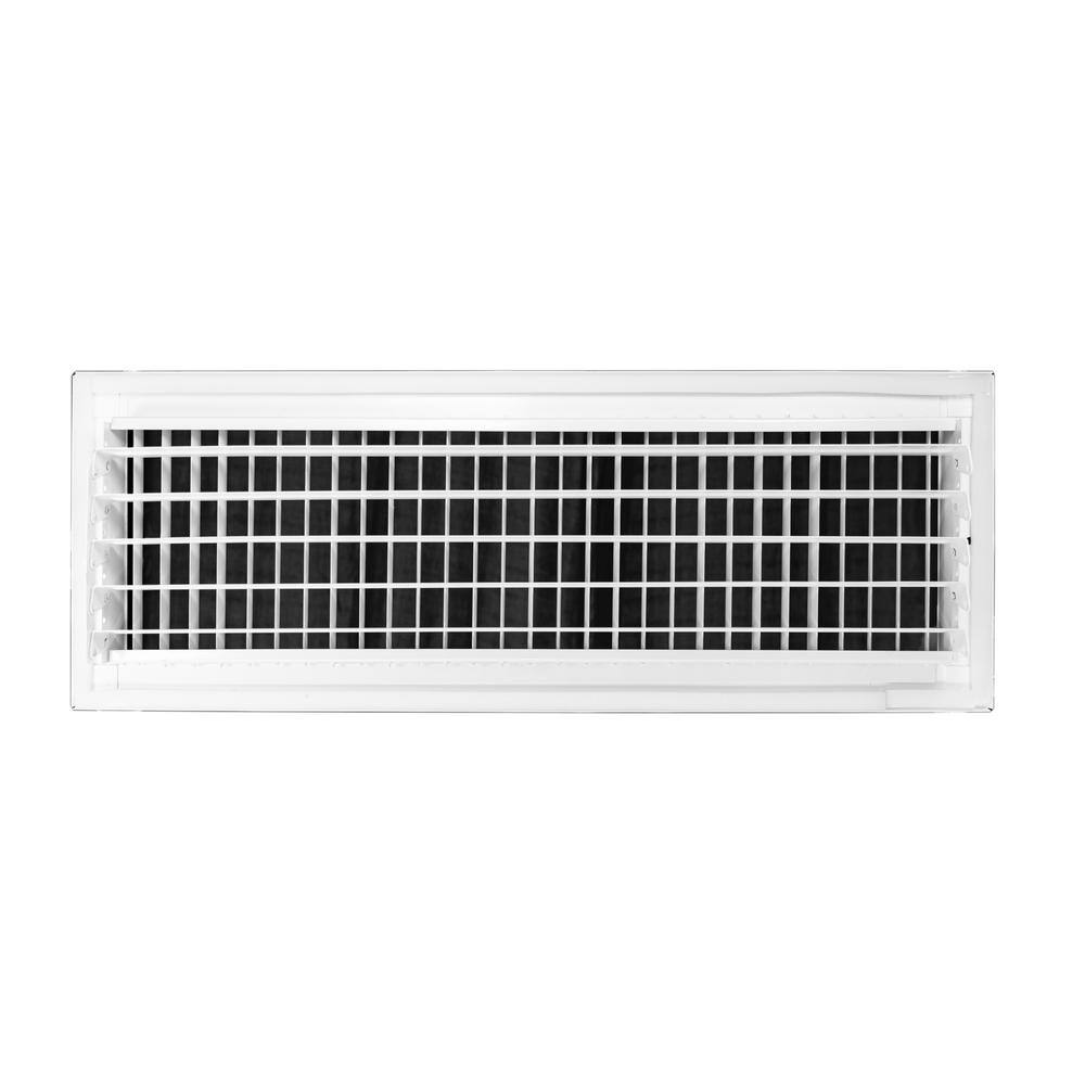 White Adjustable Single Deflection 1-Way Supply Register