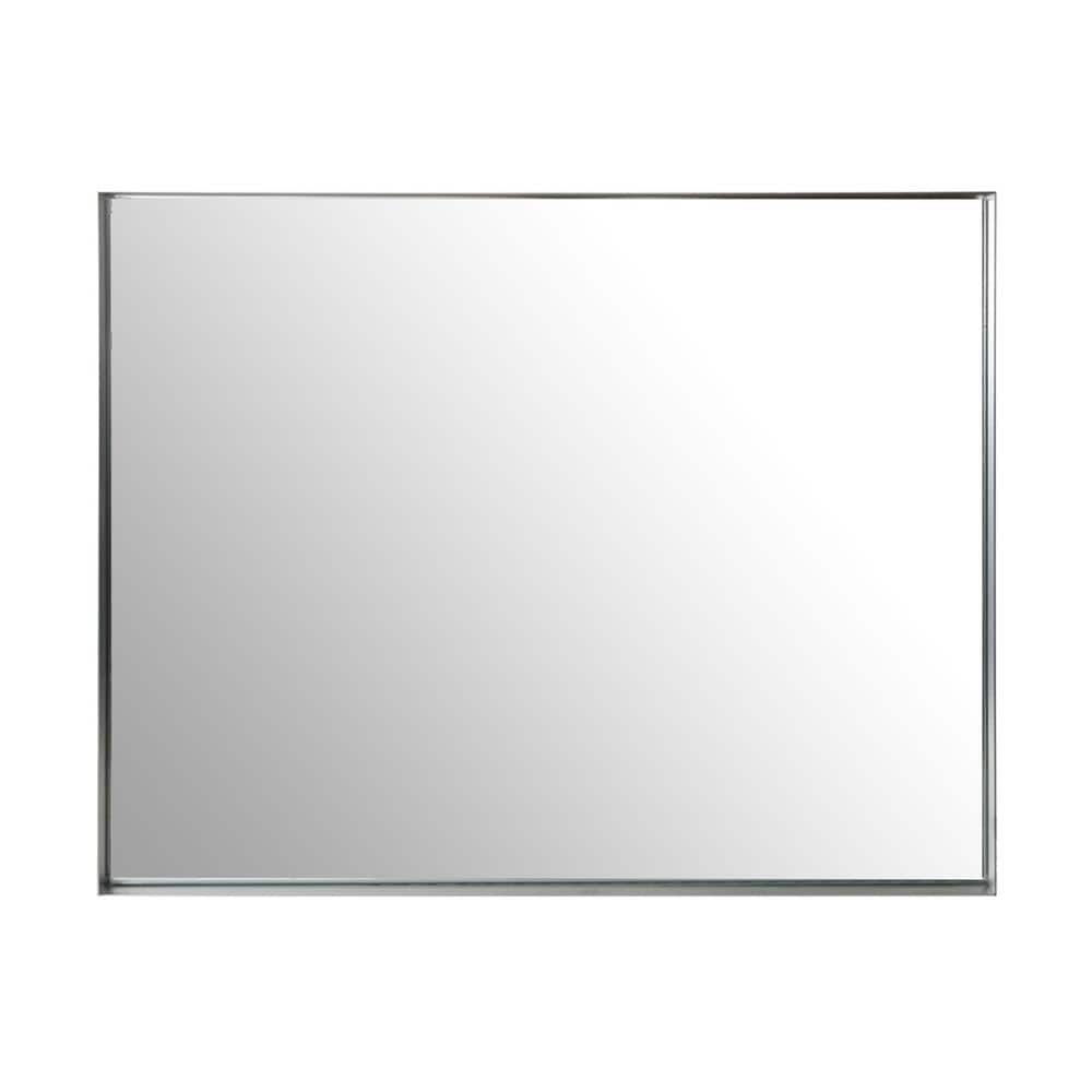 40 in. W x 30 in. H Large Rectangular Framed Wall Bathroom Vanity Mirror in Silver -  JimsMaison, JMAMBM02-4030S