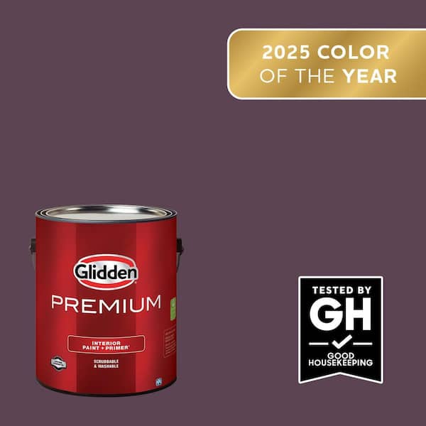 Glidden Premium 1 gal. PPG1046-7 Purple Basil Satin Interior Latex