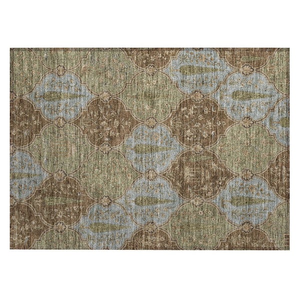 Chantille Machine Washable Indoor/Outdoor Abstract ACN3018 Mocha 3 ft. x 4 ft. Area Rug