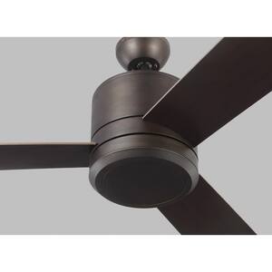 Vision Max 56 in. Integrated LED Indoor/Outdoor Roman Bronze Ceiling Fan with Bronze Blades and Wall Switch Control