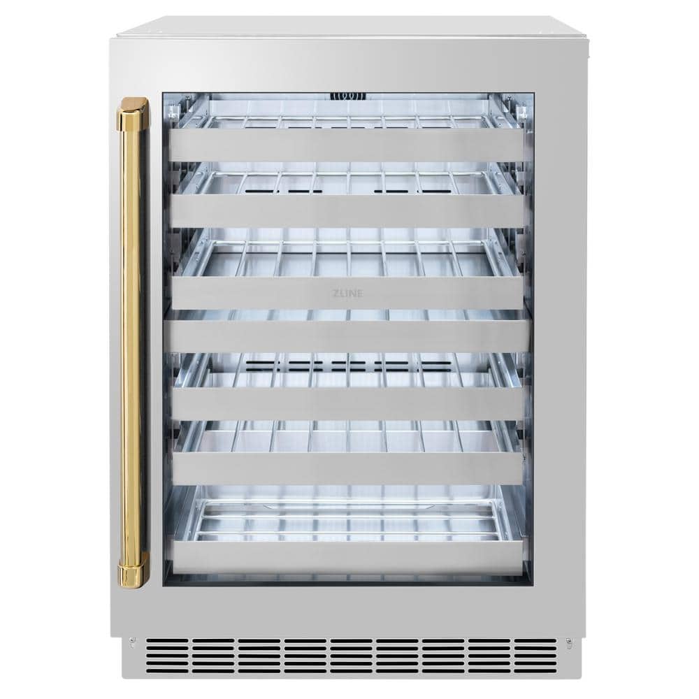 Autograph Edition Touchstone 24 in. Dual Zone 44-Bottle Wine Cooler with Glass Door and Polished Gold Handle price history on PriceWatchPro