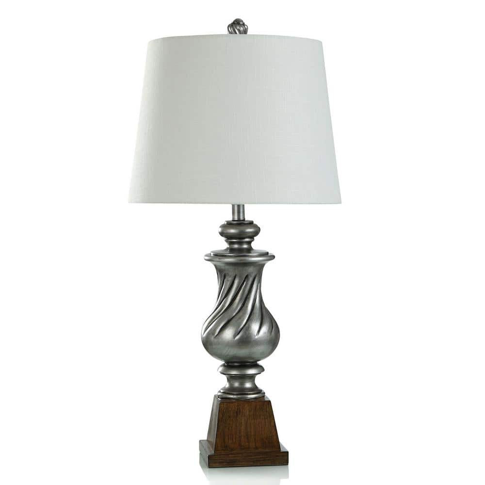 vintage Stiffel polished solid brass table lamp, 3-way switch 150