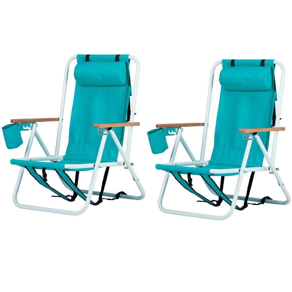 Winado Portable 2 Pack Mint Green Steel Folding Adjustable