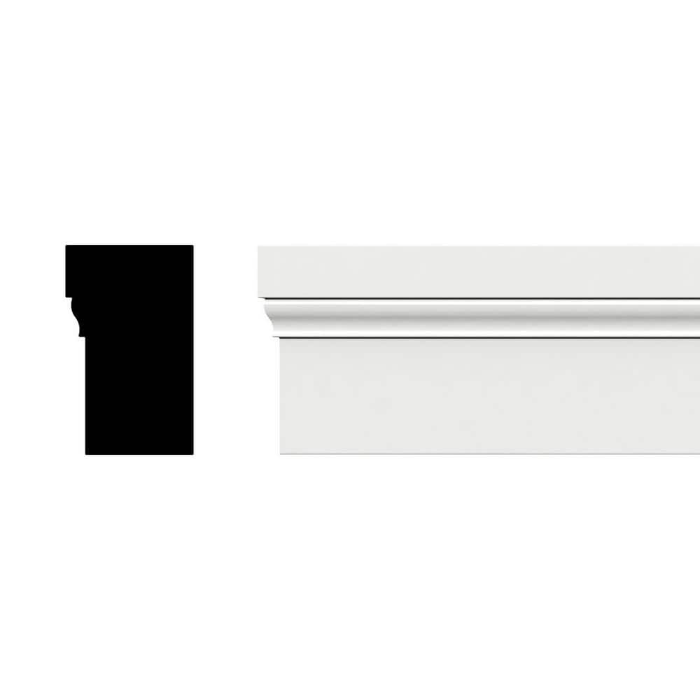 96'' White PVC Brick Moulding for Doors and Windows