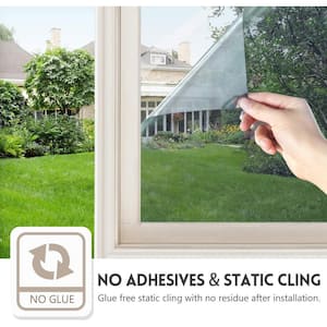 35.4 in. H x 78 in. W 1-Way Non-Adhesive Privacy Window Film