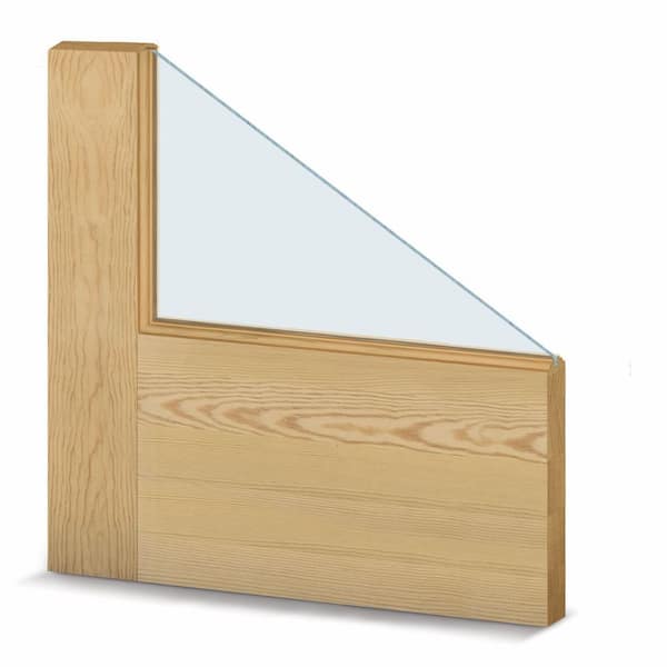 MMI DOOR 36 in. x 80 in. Left Handed Unfinished Pine Wood Clear