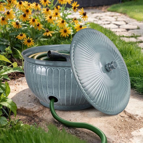 Emsco Darwin The Galapagos Turtle Hose Hider with Hose Reel 100 ft