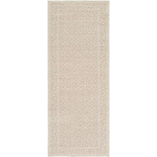 Nabela Noor Home Maan Oatmeal/Off-White Traditional Area Rug, 2 ft. x 7 ft.