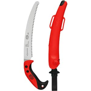 F640 10.6 in. Curved Hard Chrome-Plated Steel Blade, Folding Full Stroke Pruning Saw with Blade Sheath and Leg Strap