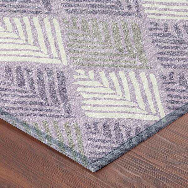 Chantille Machine Washable Indoor/Outdoor Abstract ACN2818 Lavender 10 ft. x 14 ft. Area Rug