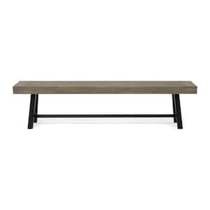 Carlisle 14.50 in. 3- Person Grey Wood Outdoor Bench