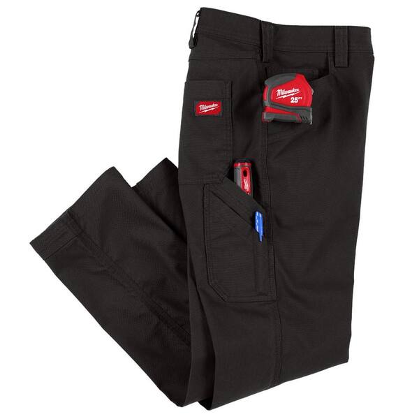 Milwaukee Men's 34 in. x 34 in. Black Cotton/Polyester Work Pants