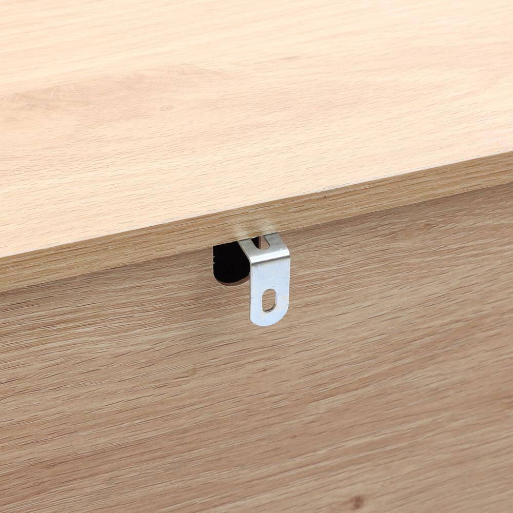 Light Oak Woodgrain Mid-Century Modern 6-Drawer Dresser