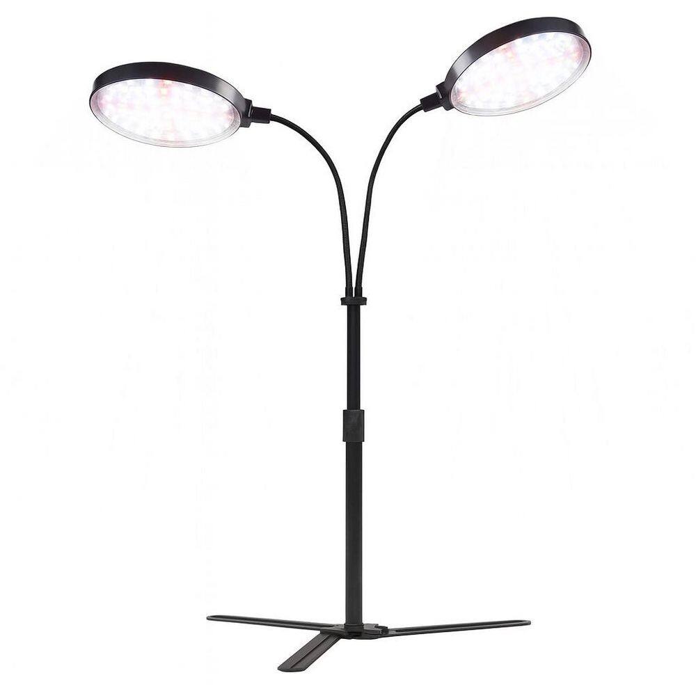 25.6 in. 12-Volt Full Spectrum LED Dual Ring Grow Light, 174 LEDs 6000K Adjustable Height w/Auto Timer for Indoor Plants price history on PriceWatchPro