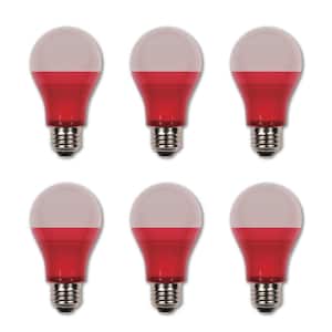 40-Watt Equivalent Red Omni A19 LED Party Light Bulb (6-Pack)