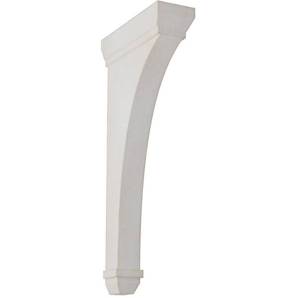 Ekena Millwork 2-1/4 in. x 14 in. x 7 in. Chalk Dust White Stockport Wood Vintage Decor Bracket