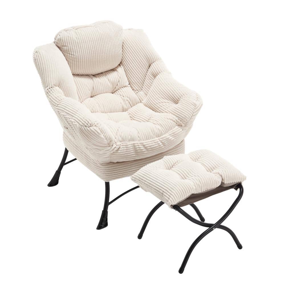 Outdoor Lounge Chair with White Cushions and Ottoman price history on PriceWatchPro
