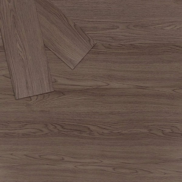 Jeedeson 12 MIL 6 in. W x 36 in. Peel and Stick Vinyl Floor Tile in Maroon Water Resistant Plank Flooring (54 sq.ft./Case)