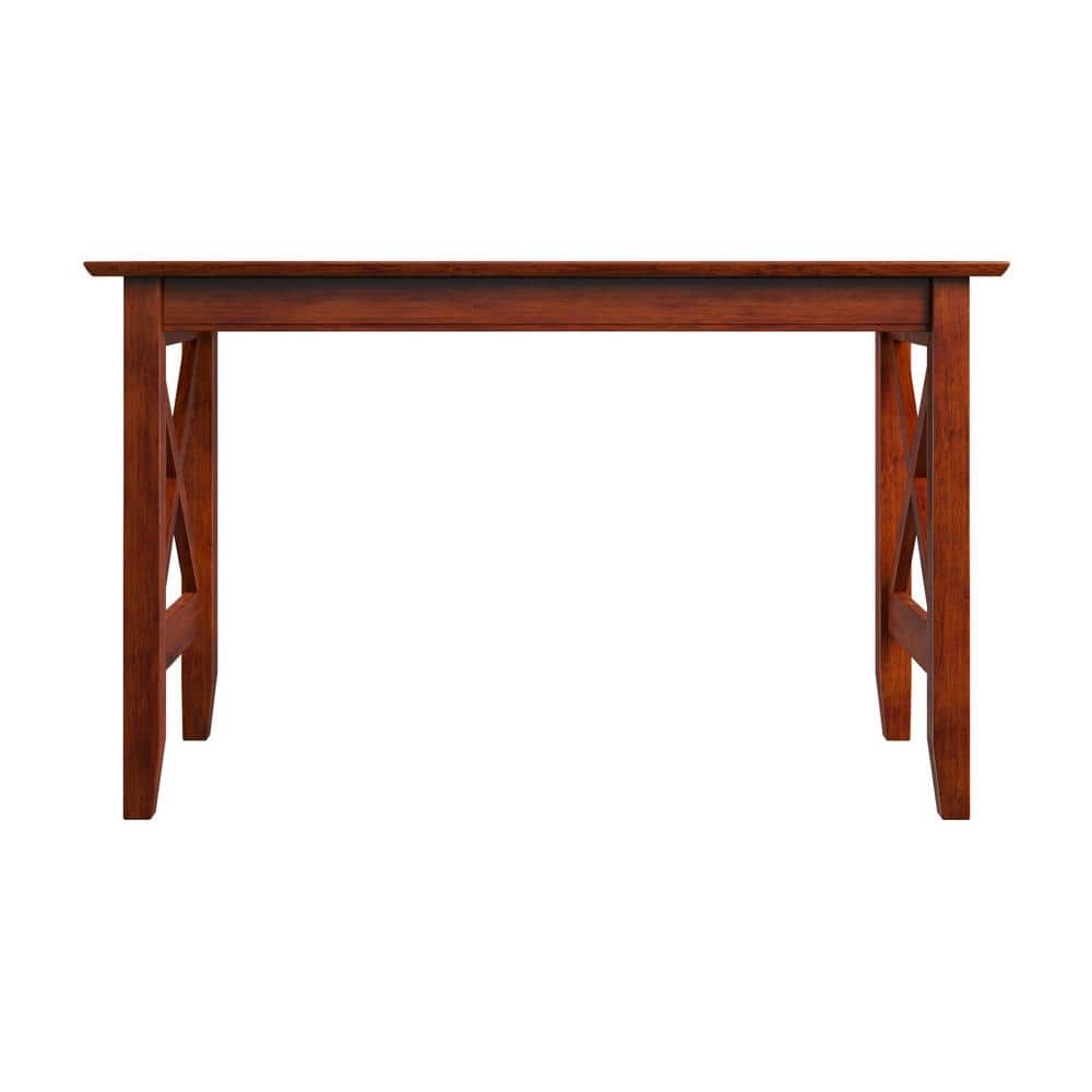 Lexi Walnut Solid Wood Writing Desk with USB Port