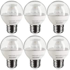 40-Watt Equivalent Clear G16 Dimmable LED Light Bulb, Warm White (6-Pack)