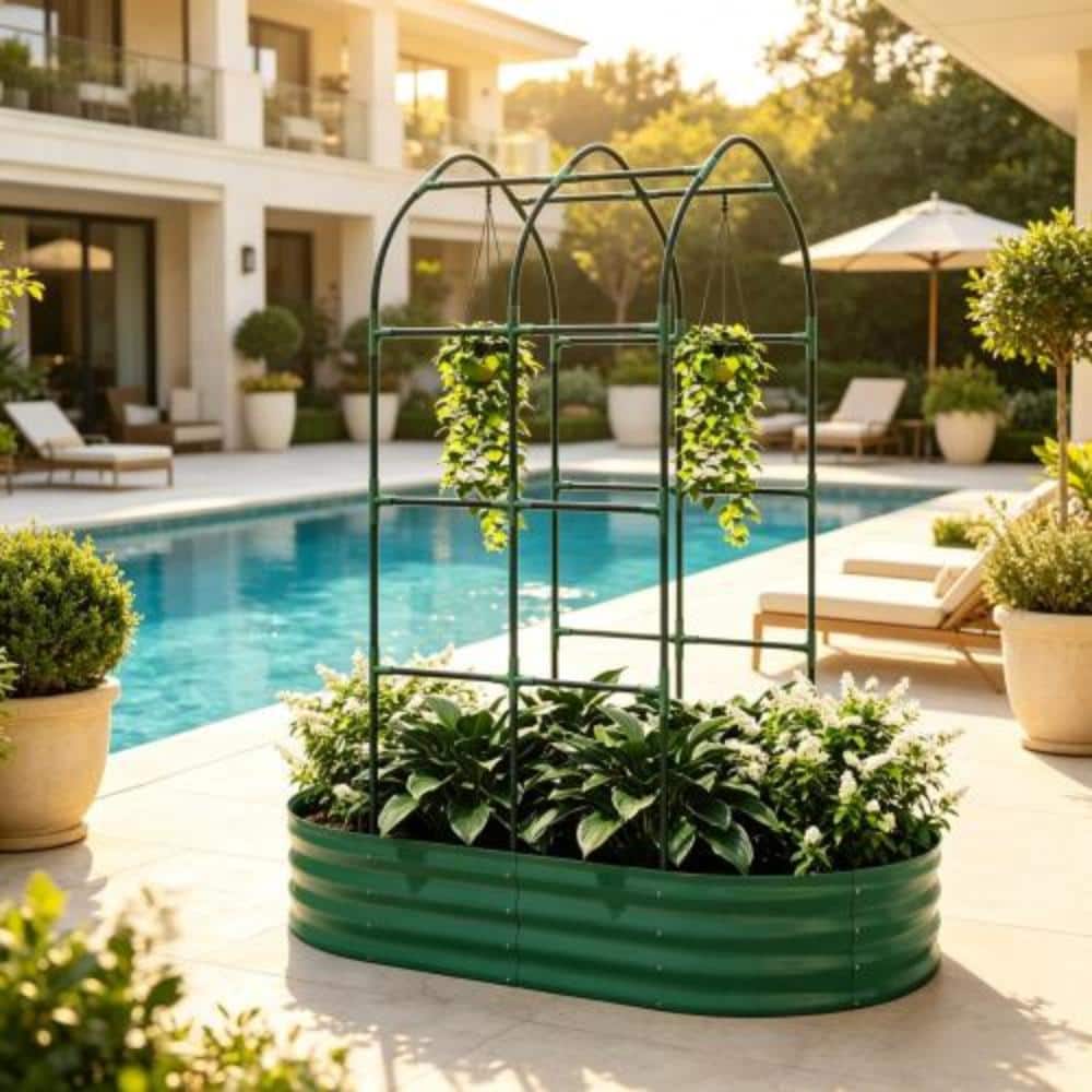 5x3x6 FT Galvanized Metal Raised Garden Bed, Open Bottom Planter Box for Climbing Plants, Vegetables, Flowers & Herbs price history on PriceWatchPro