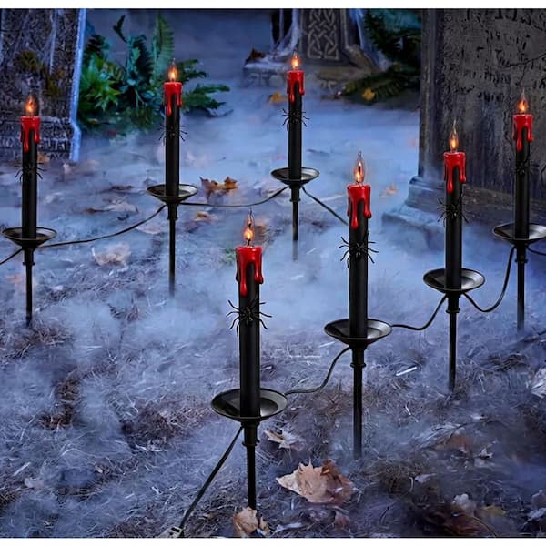 4-Pack Halloween Classics Flickering Candle Pathway Markers