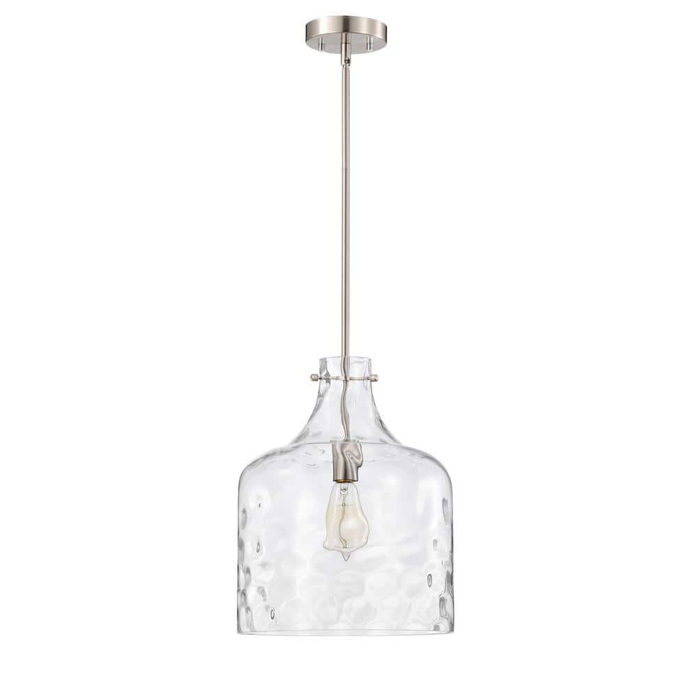 Daelan 12 in. 1-Light Indoor Satin Nickel Finish Pendant Light price history on PriceWatchPro