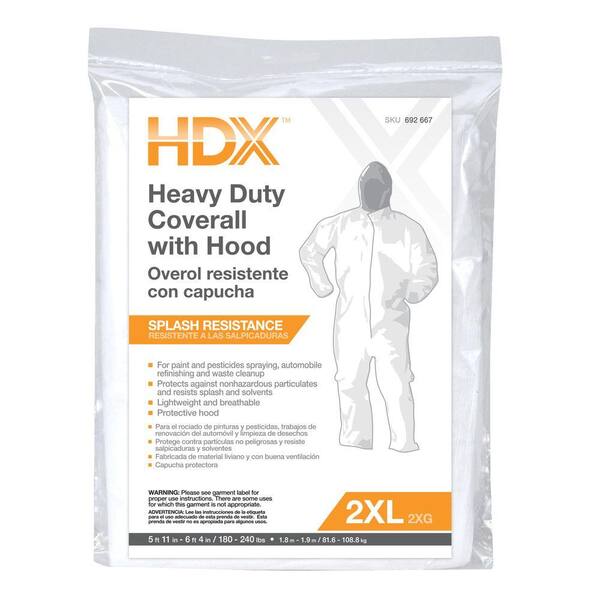 HDX XXL Heavy Duty Painters Coverall with Hood