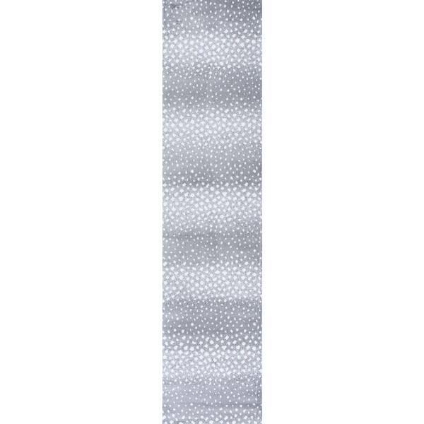 Antelope Gray/Cream 2 ft. x 8 ft. Modern Animal Runner Rug