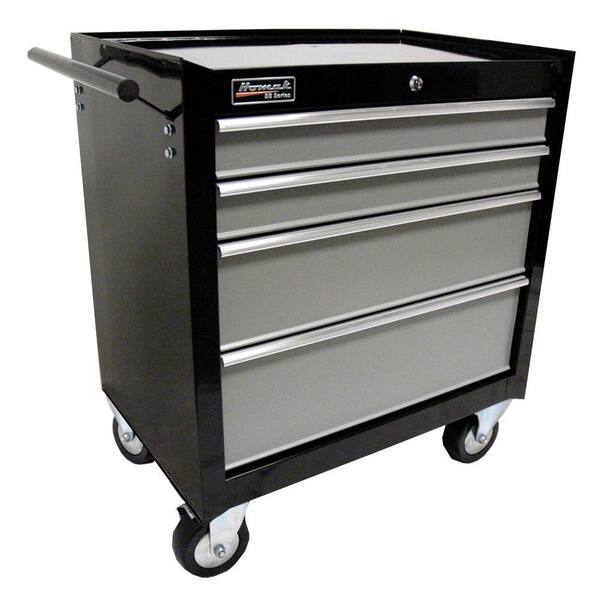 Homak SE Series 27 in. 4-Drawer Roller Cabinet Tool Chest in Black and Gray