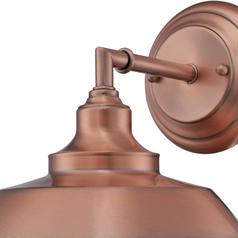 Industrial Vintage Iron Hill 9.75" Washed Copper Wall Sconce