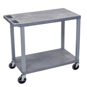 EC 32 in. 2-Shelf Utility Cart in Gray