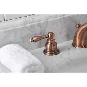 Victorian 8 in. Widespread 2-Handle Bathroom Faucet in Antique Copper