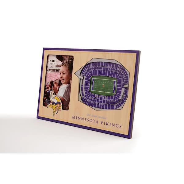 NFL Minnesota Vikings Team Colored 3D StadiumView with 4 in. x 6 in. Picture Frame