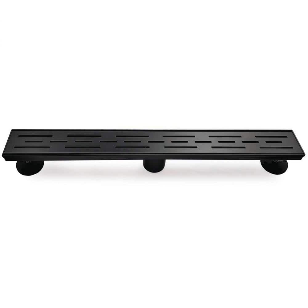 36-Inch Matte Black Stainless Steel Linear Shower Drain