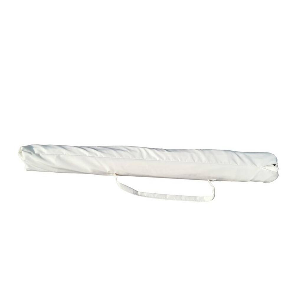 8.8 ft Cream Aluminum Market Patio Umbrella with Stand