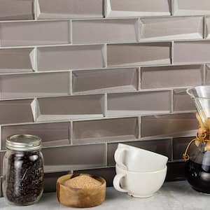 Wister Sepia 12.14 in. x 12.53 in. 12mm Polished Glass Mosaic Wall Tile (1.06 sq. ft. per Sheet)
