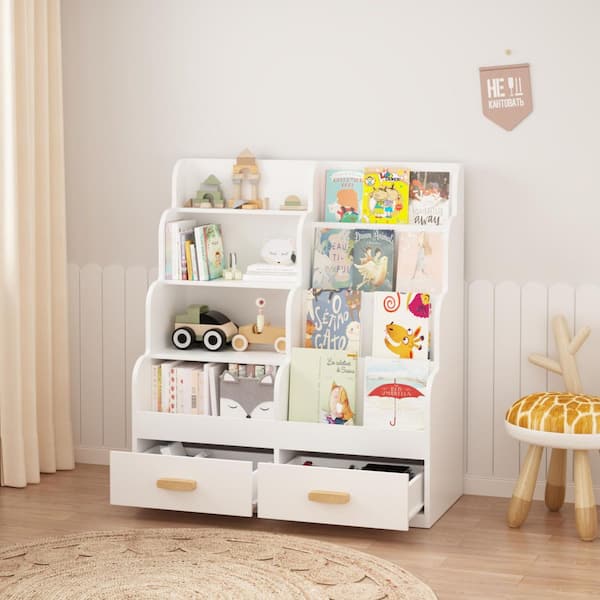 nora. and g / ポリーシェルフ polly shelf キャビネット Noble House Polly 33.47 in. H Gray Wood Multifunctional 4-Tier