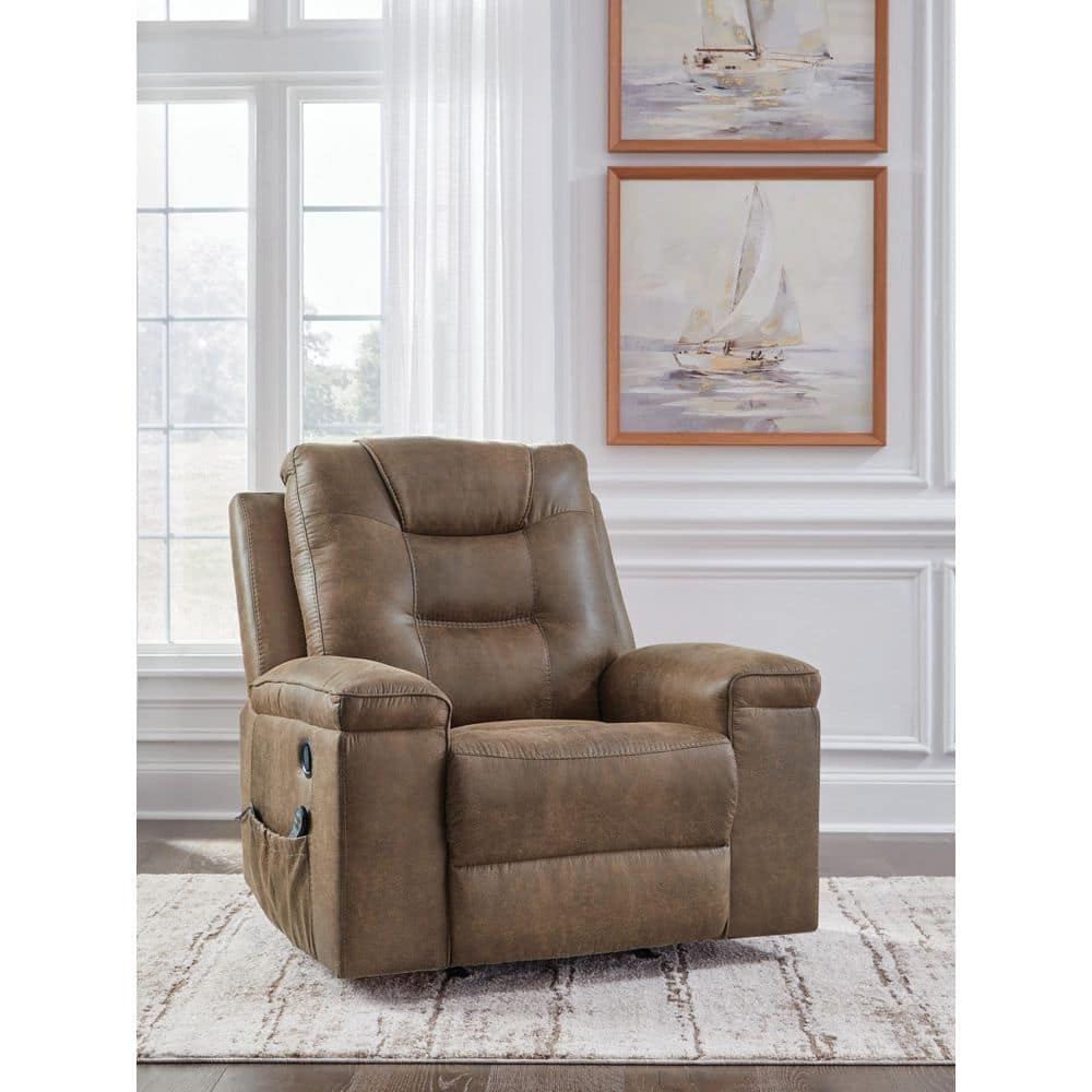Signature Design By Ashley Shadehille Brown Faux Leather Standard