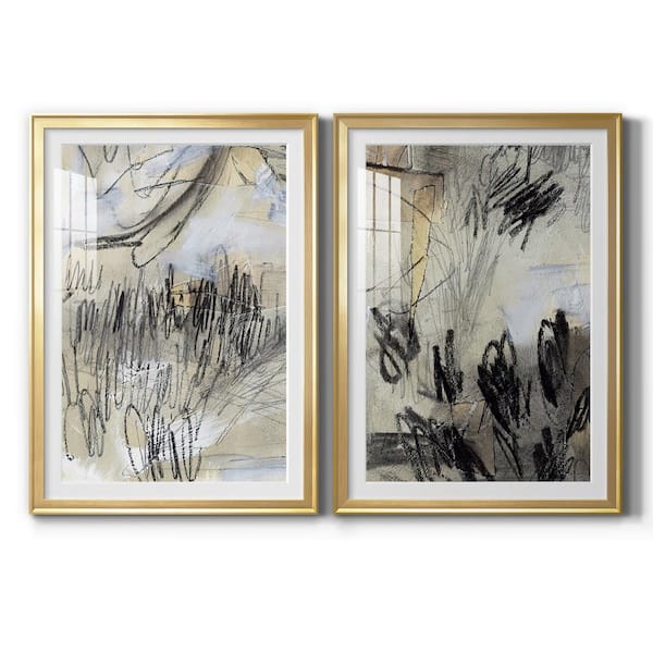 Wexford Home Masked Notes III by Wexford Homes 2-Pieces Framed Abstract Paper Art Print 18.5 in. x 24.5 in.