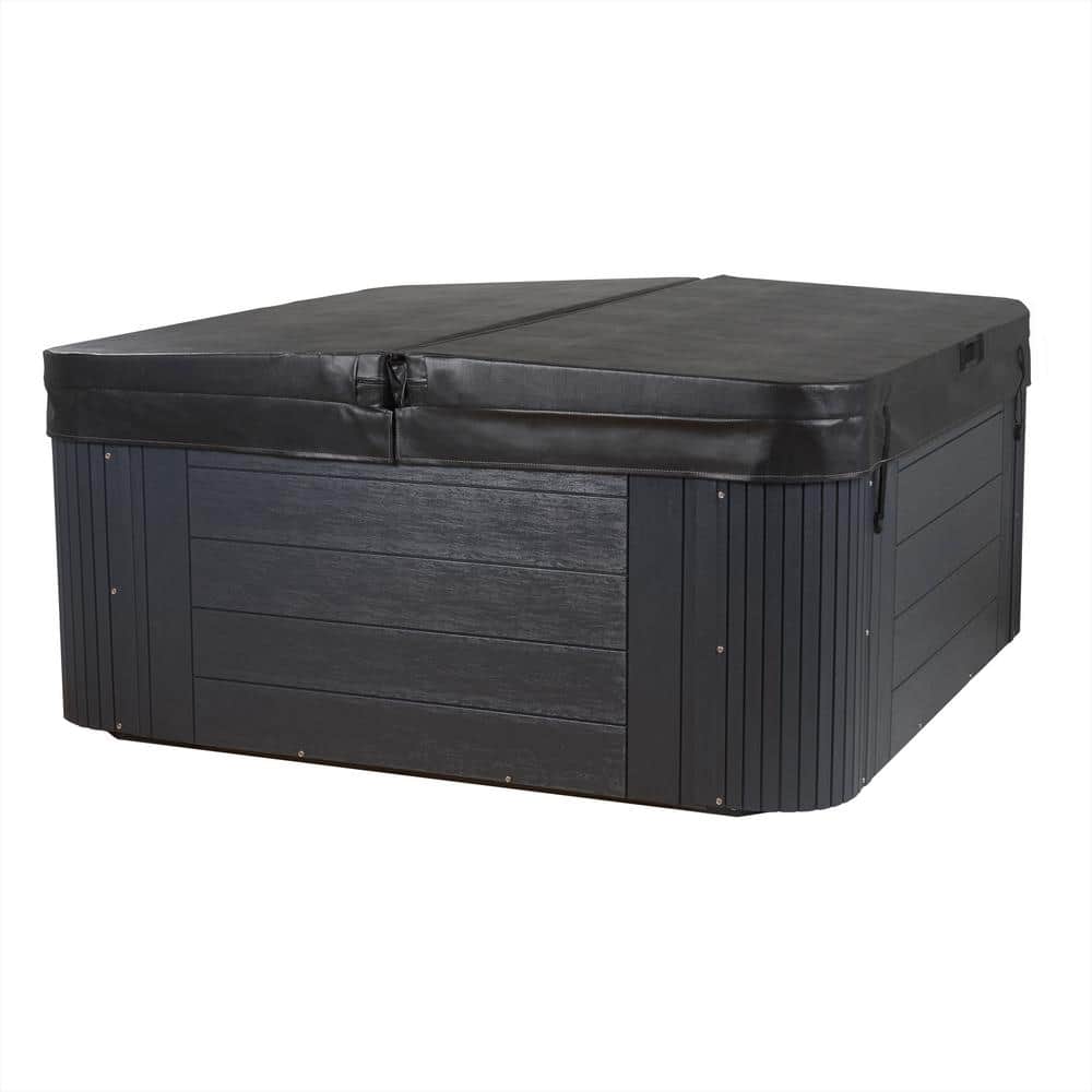 Annapolis 6-Person Gray and White Polyethylene Hot Tub
