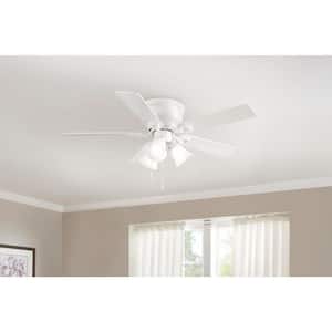 Clarkston II 44 in. LED Indoor White Ceiling Fan with Light Kit