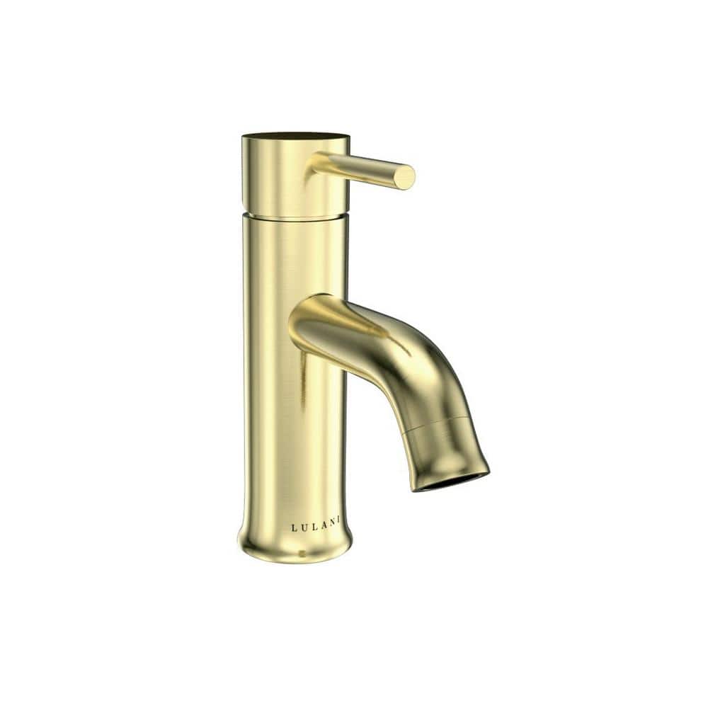 Aruba Flamingo-Inspired Single Handle Champagne Gold Bathroom Faucet
