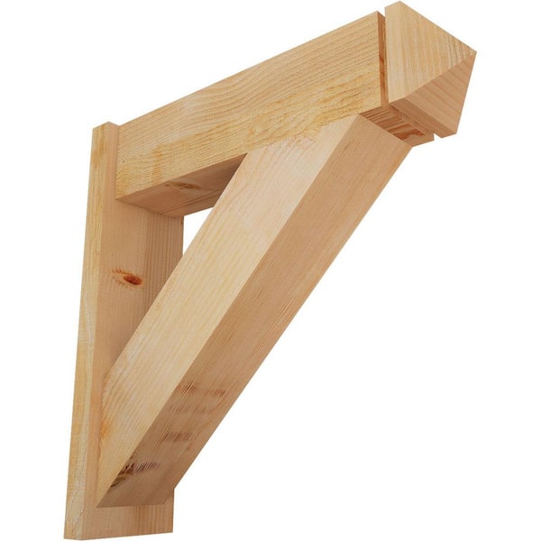 Ekena Millwork 8 in. x 30 in. x 30 in. Traditional Arts and Crafts Rough Sawn Douglas Fir Outlooker