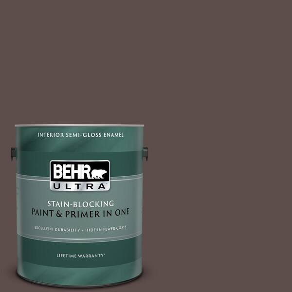 BEHR ULTRA 1 gal. #UL130-1 Scented Clove Semi-Gloss Enamel Interior Paint and Primer in One